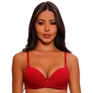 Sutiã Com Bojo Meia Taça Liso Em Microfibra Nayane