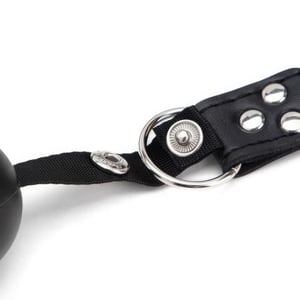 Mordaça Bola Reforçada Com Regulagem Em Couro Vibe Toys