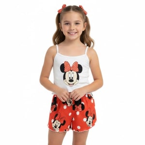 Short Doll Blogueirinha Infantil Estampado Em Suede
