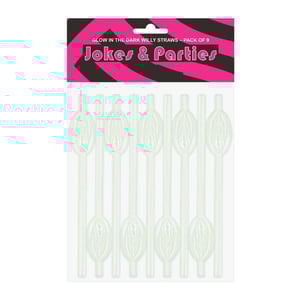 Kit Canudos Formato De Vagina Fosforescentes 9 Unidades Vibe Toys