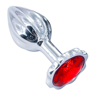 Plug Anal Em Metal Stripes Pequeno Com Pedra Vibe Toys