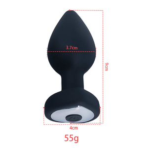 Plug Anal Formato De Coração Em Silicone 10 Modos De Vibração