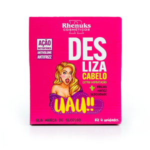 Kit Capilar Desliza Cabelo Com 4 Itens Rhenuks Cosméticos