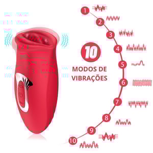 Vibrador Formato De Boca 10 Modos De Sucção E 10 Modos De Estimulação