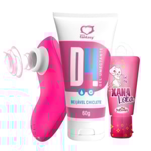 Kit Com Gel Xana Loka Estimulador De Clitóris E Gel Umectante D4 Litoral Moda íntima 