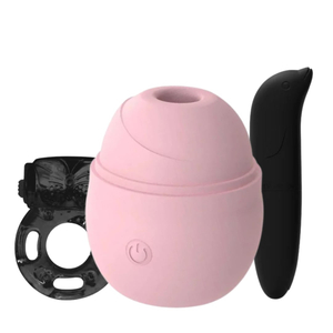 Kit Com Vibrador Golfinho Anel Vibratório E Vibrador Pulsador Ball Litoral Moda Intima