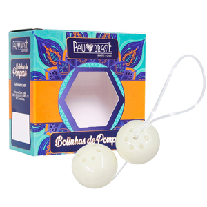 Kit Bolinhas De Pompoar 02 Unidades Pau Brasil