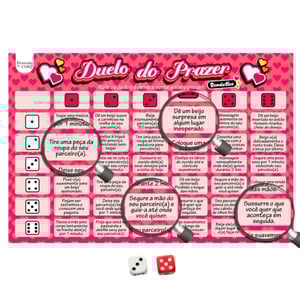 Jogo Erótico Duelo Do Prazer Romântico Diversão Ao Cubo