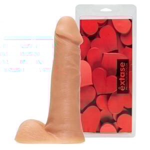 Prótese Realística Maciça Com Escroto 18,5 X 4,7cm êxtase