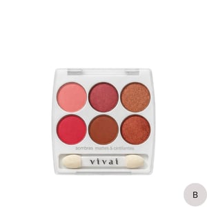 Estojo De Sombras 6s Mattes E Cintilantes Vivai