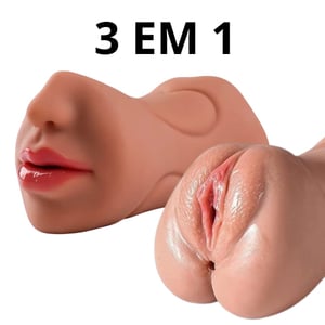 Masturbador 3 Em 1 Com Boca Vagina E ânus Vibe Toys