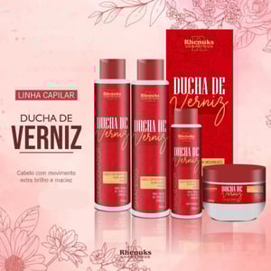 Kit Capilar Ducha De Verniz Com 4 Itens Rhenuks Cosméticos