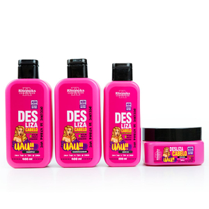 Kit Capilar Desliza Cabelo Com 4 Itens Rhenuks Cosméticos