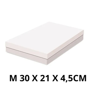 Caixa Para Presente Retangular Com Tampa Baixa Com Relevo Liso Cromus