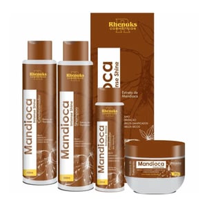 Kit Capilar Mandioca Intense Shine Com 4 Itens Rhenuks Cosméticos
