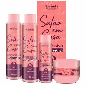 Kit Capilar Salão Em Casa Com 4 Itens Rhenuks Cosméticos