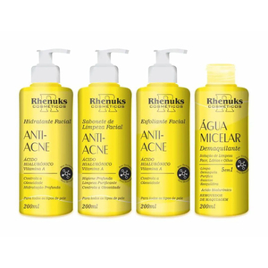 Kit Skin Care Anti Acne Com 4 Itens Rhenuks Cosméticos