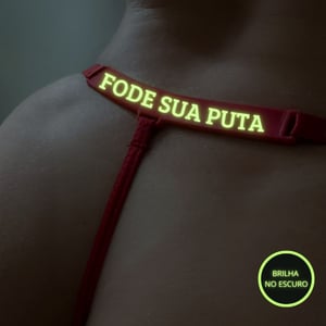 Calcinha Brilha No Escuro Com Frase Fode Sua Puta Mil Toques