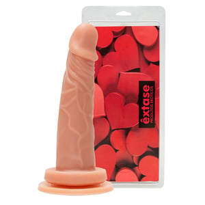 Prótese Maciça Com Ventosa e Vibro 15,5 X 3,8cm Êxtase