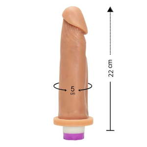 Prótese Maciça Com Vibro 22 X 5cm êxtase