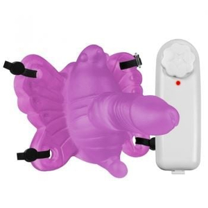 Vibrador Butterfly Estimulador Feminino Com Mini Pênis Pau Brasil