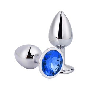 Plug Anal De Metal Com Pedra Colors Pequeno