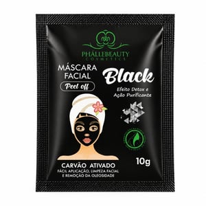 Máscara Facial Black 10g Peel Off Phállebeauty Cosmetics By Vivai