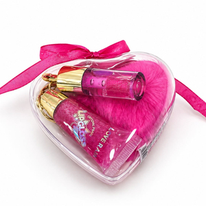 Kit Case Com Gloss Perolado Lip Oil Hidratante E Pingente Love By Vivai