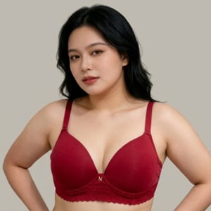 Sutiã Plus Size Base Renda Com Bojo Soft Nayane