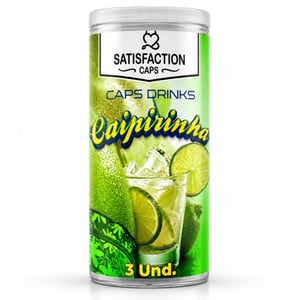 Caps Drinks Caipirinha Bolinha Com óleo De Massagem Beijável 03 Unidades Satisfaction Caps
