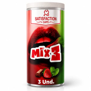 Mix 3 Bolinha Beijável 03 Unidades Satisfaction Caps