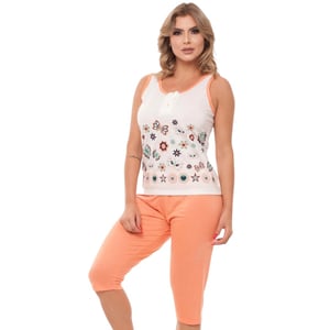 Pijama Feminino Regata Pescador Corpo Sensual