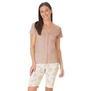 Pijama Feminino Aberto Estampado Corpo Sensual
