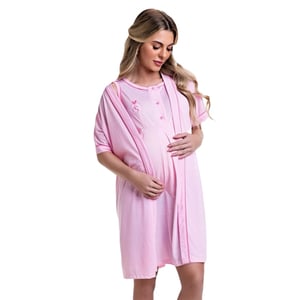 Camisola Jogo De Robe Para Gestante Corpo Sensual