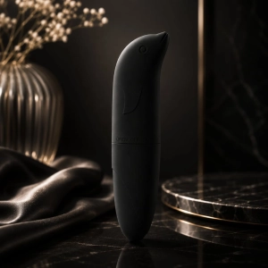 Vibrador Golfinho Plástico Liso Preto Vibe Toys