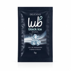 Sachê Lub Black Ice Gel Beijável De Massagem 5g Delicious