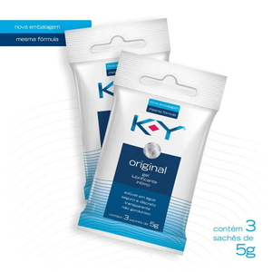 K-y Original Lubrificante íntimo Sachê Com 3unidades 5g Ky