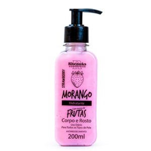 Loção Hidratante Corpo E Rosto Strawberry 200ml Rhenuks