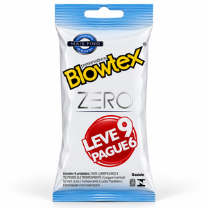 Preservativo Zero Mais Fino Leve 9 Pague 6 Unidades Blowtex