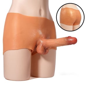 Cinta Em Silicone Líquido Com Prótese Integrada 18,5x3,8 Vibe Toys