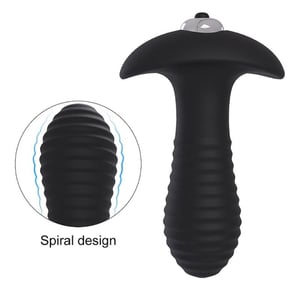 Vibrador Plug Anal Em Silicone Spiral S-hande