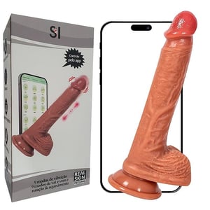 Pênis Realístico Com Vai E Vem Rotação Com Aquecimento App 22.0 X 3.8 Cm Si Vibe Toys