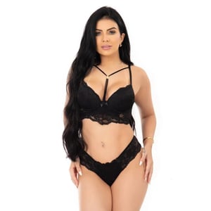 Conjunto Strappy Paula Com Renda Patitex