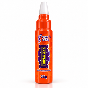 Triplo Xxx Gel Corporal Bisnaga Com Trilpa Sensação 28g Forsexy