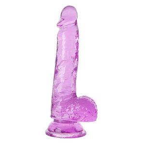 Pênis Realístico Em Jelly Com Escroto E Ventosa 20,5 X 3,8 Cm Vibe Toys