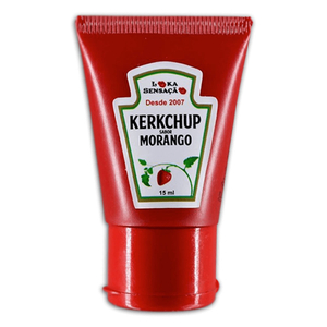 Kerkchup Bala Em Gel Esquenta Morango - Bisnaga 15ml - Loka Sensação