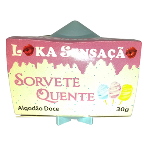 Vela Comestível Sorvete Quente – Algodão Doce – 30g – Loka Sensação