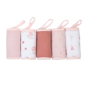 Paninho De Boca Soft Premium Papi Baby Com Prendedor De Chupeta 32cm X 32cm 05 Unidades