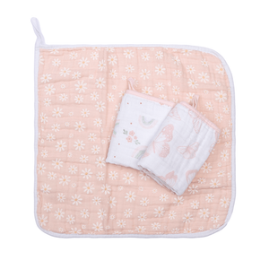 Paninho De Boca Papi Soft Com Prendedor De Chupeta Estampado 40cmx 40cm 03 Unidades