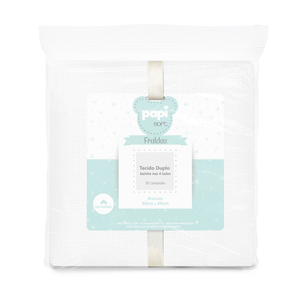 Fralda Papi Soft Branca C/ Bainha 68cm X 68cm Contem 05 Un